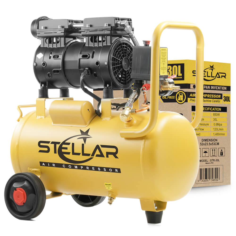 ปั๊มลม OIL FREE STELLAR รุ่น STR-30L 30 ลิตร 850 วัตต์